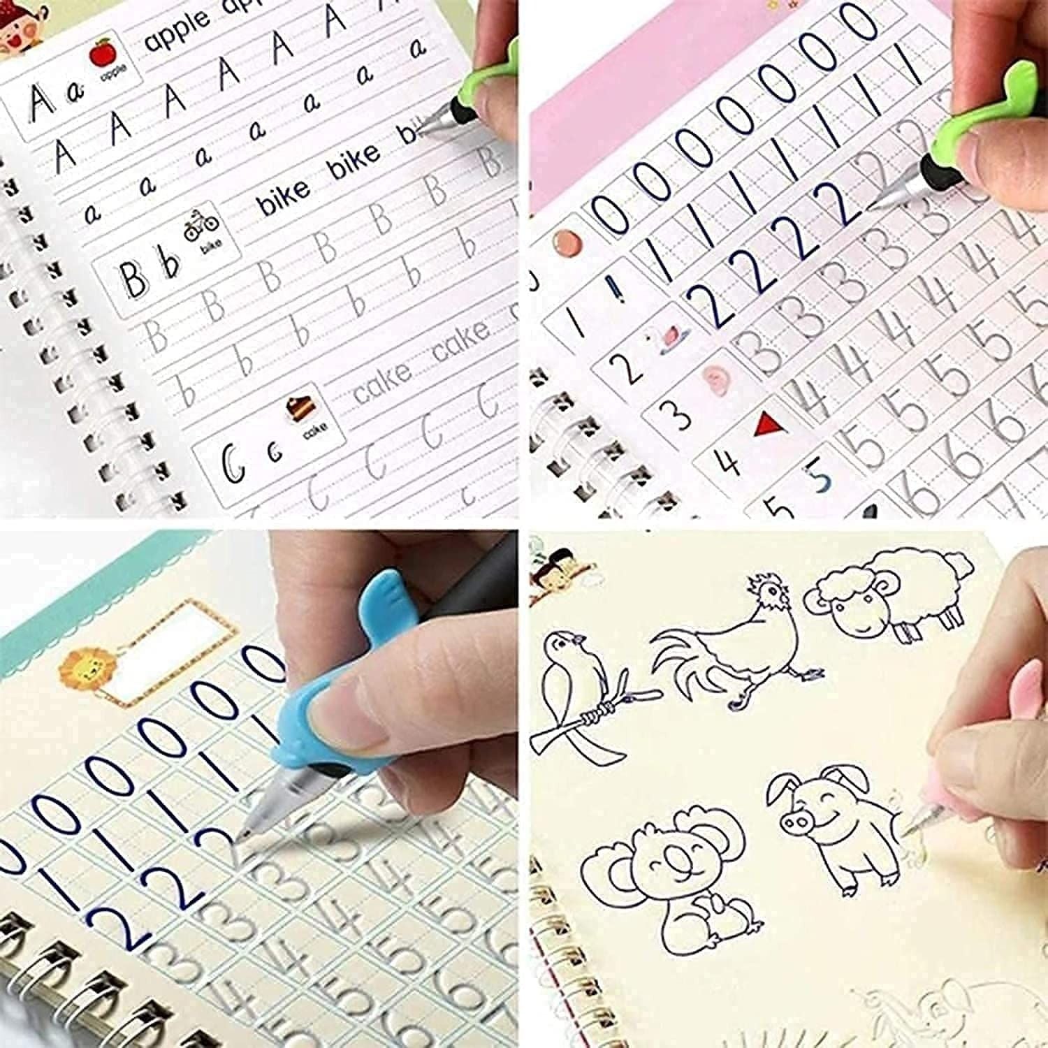 Reusable Handwriting Books (Set of 5) -  தமிழ், English, Numbers, Maths and Drawing