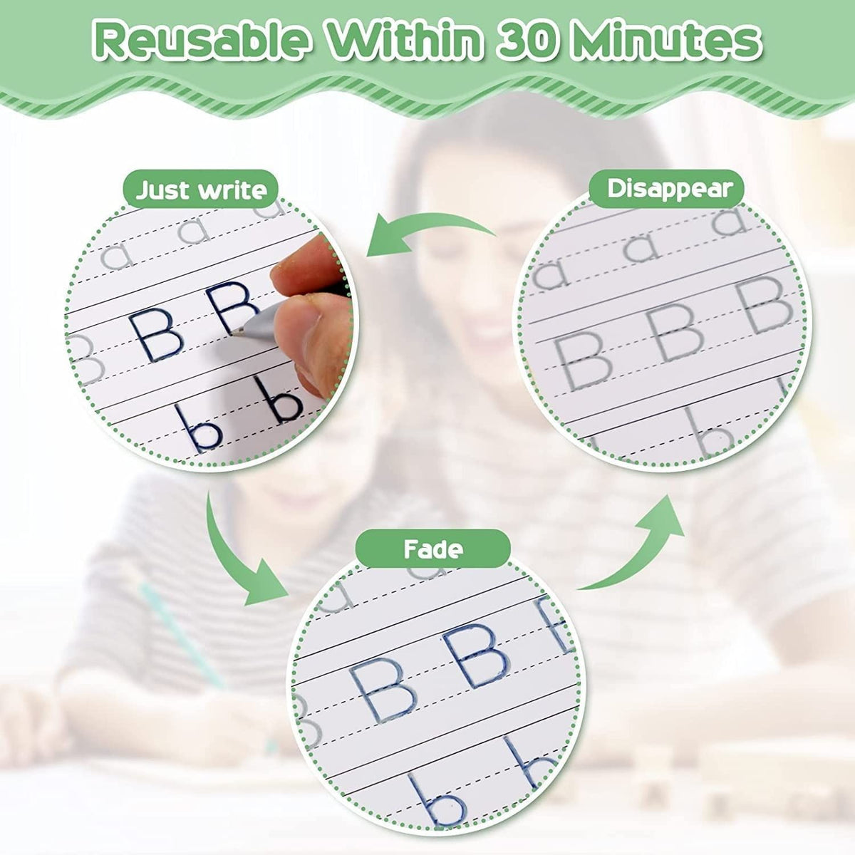 Reusable Handwriting Books (Set of 5) -  தமிழ், English, Numbers, Maths and Drawing